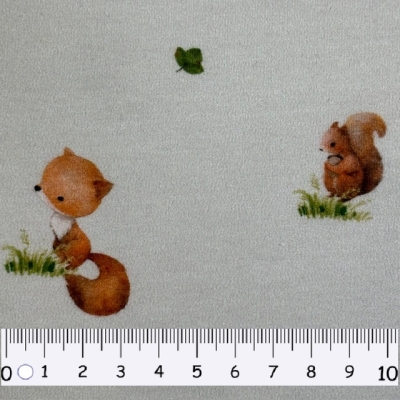 Jersey | Waldtiere Reh Eichhörnchen Fuchs | ecru